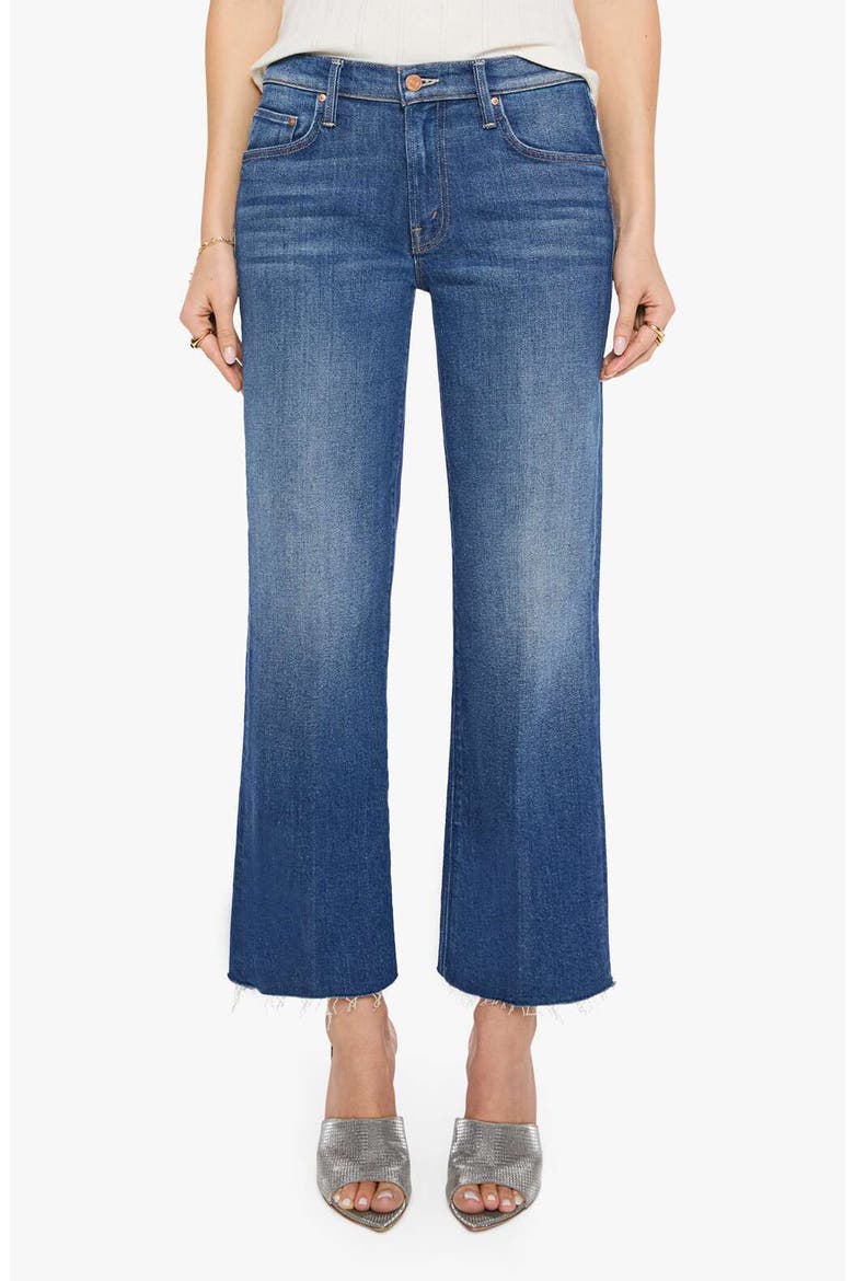 The Mid Rise Rambler Flood Fray Straight Leg Jeans, Main, color, DELUXE EDITION