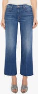 MOTHER The Mid Rise Rambler Flood Fray Straight Leg Jeans