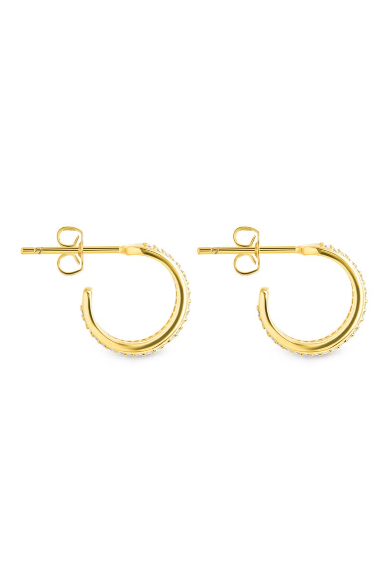 Neve Micro Cubic Zirconia Hoop Earrings, Alternate, color, GOLD