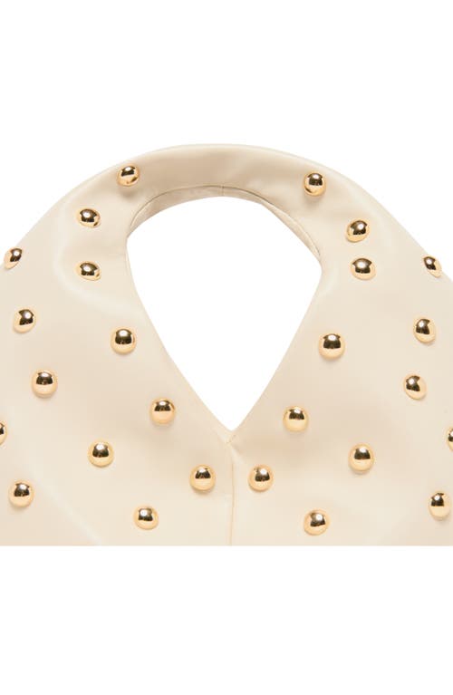 Dolce Vita Dahlia Studded Faux Leather Shoulder Bag In White