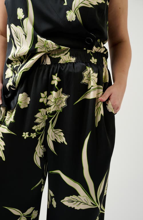 Estelle Baia Floral Pants In Black