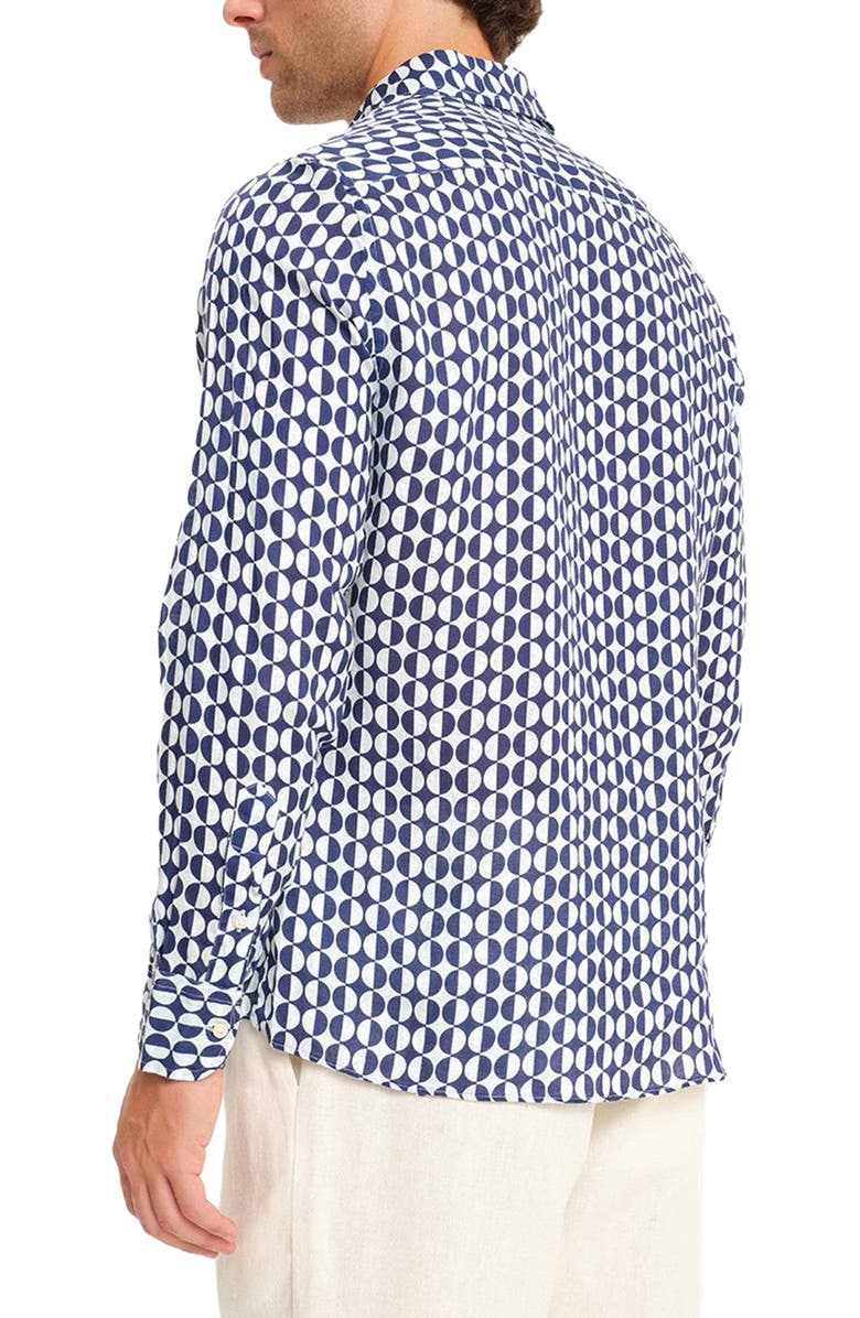 Peninsula Swimwear Costa Rei Linen Shirt, Alternate, color, Multicolor