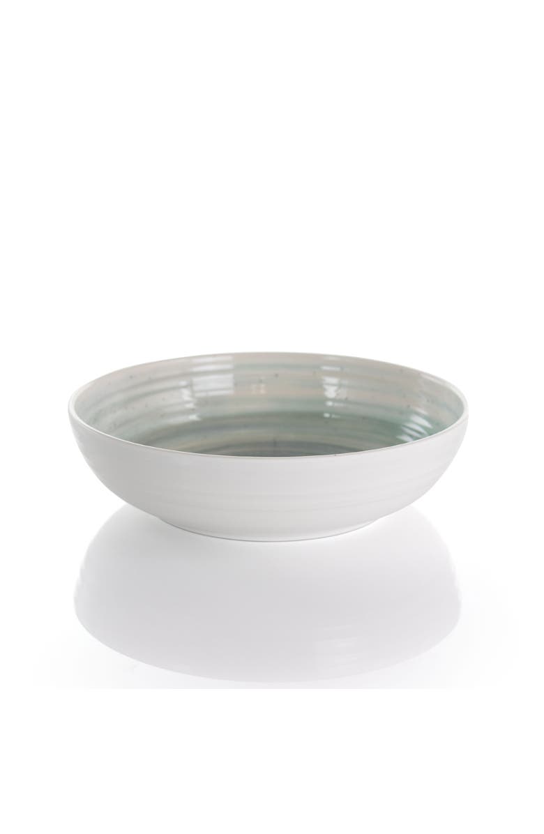 Elama Potters Wheel 12 Piece Lightweight Melamine Dinnerware Set, Alternate, color, Blue