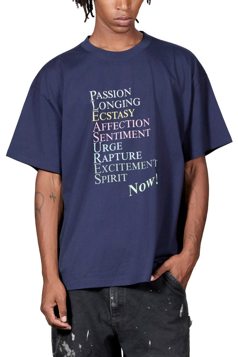 Thesaurus Graphic T-Shirt, Main, color, NAVY