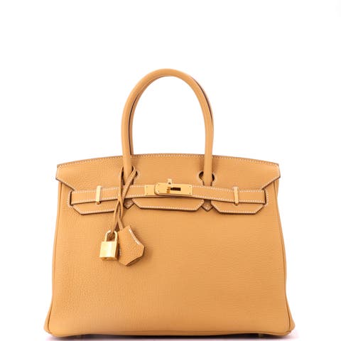 Birkin Handbag Brown Togo with Gold Hardware 30