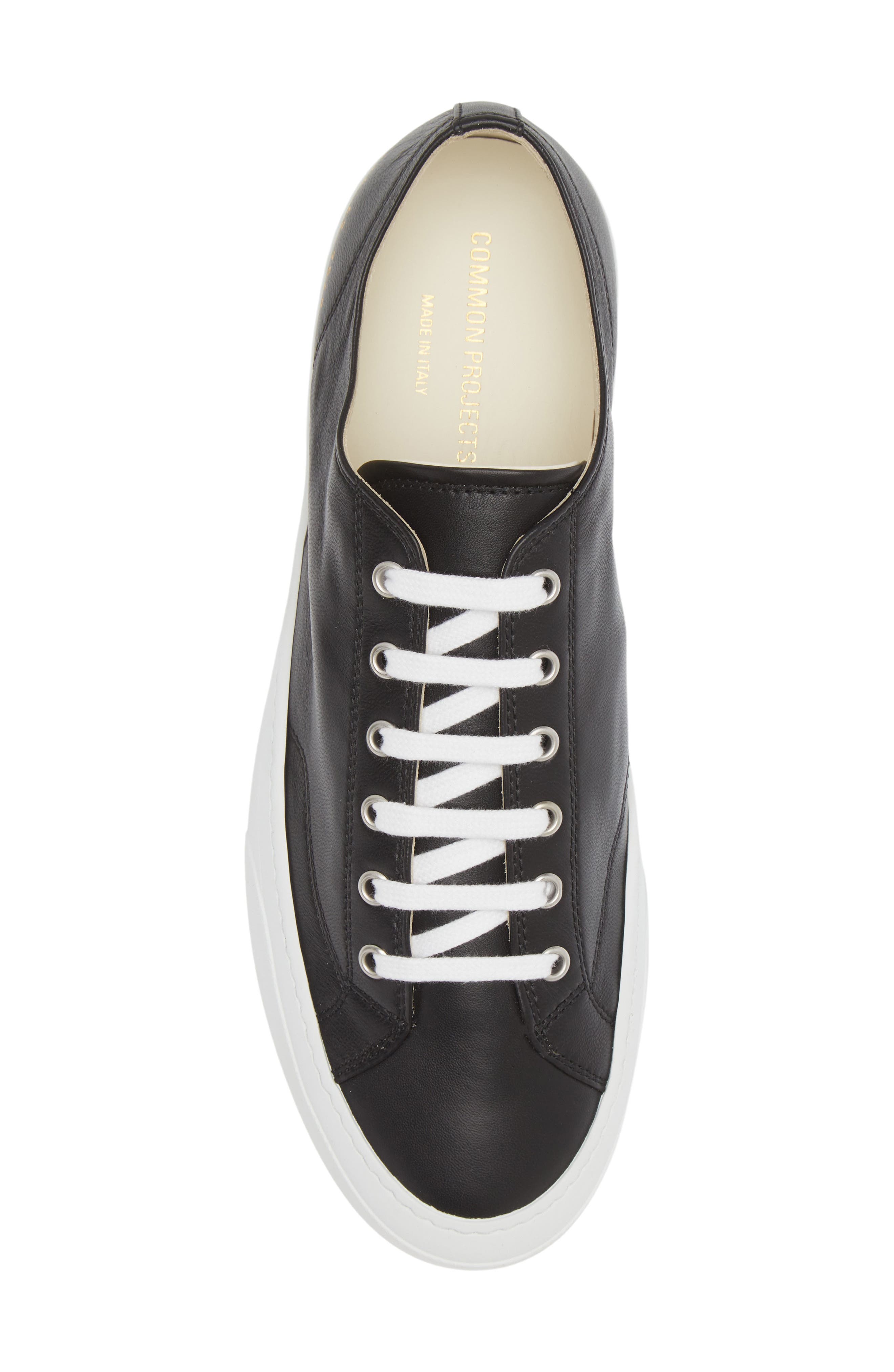 Common Projects Tournament Low Top Sneaker, Alternate, color, Black