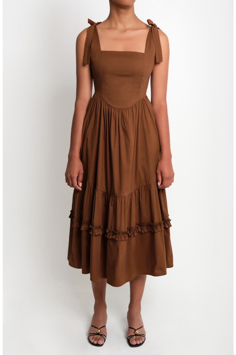 New Quibdo Midi Sundress, Main, color, CHOCOLATE 18
