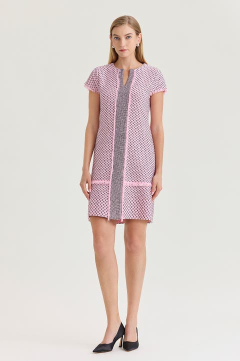 Family Savvy Shell Stitch Knit Sheath Dress