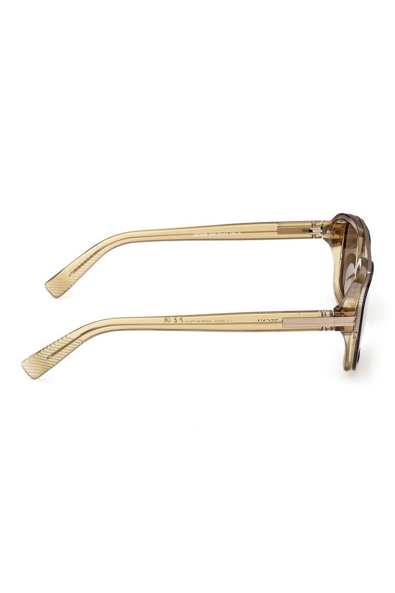 55mm Geometric Sunglasses, Alternate, color, TRANSPARENT SAND / HAVANA