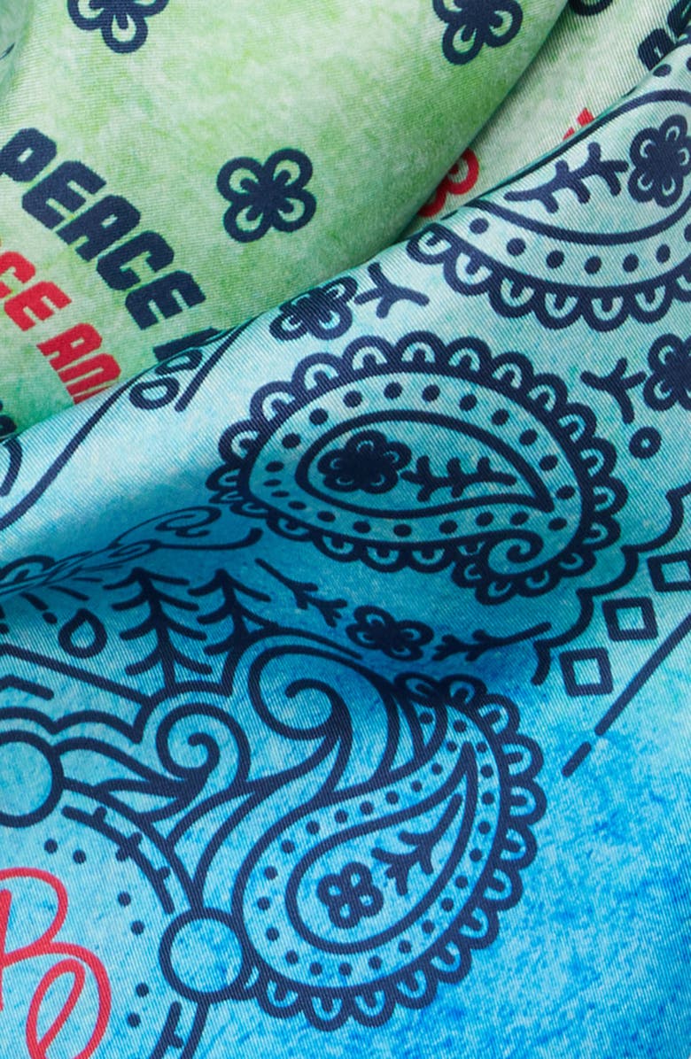 PEA N OLIVE Peace & Soul Silk Bandana, Alternate, color,