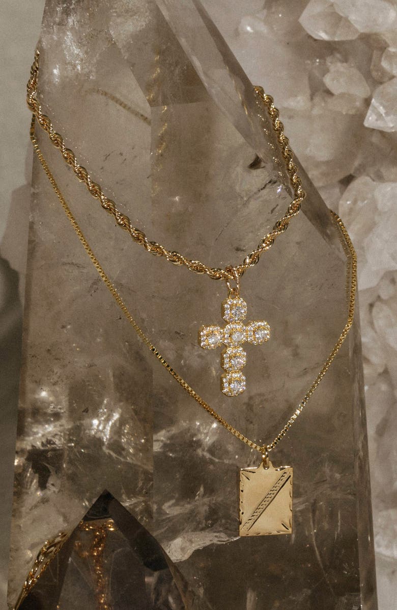 Child of Wild Nelli Cross Pendant Necklace, Alternate, color, Gold