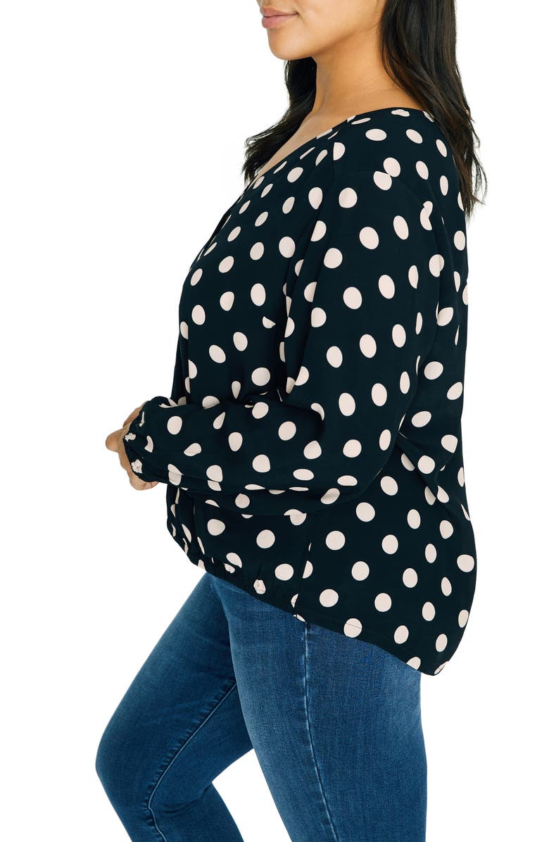 Sanctuary Cori Blouson Sleeve Surplice Blouse, Alternate, color, 