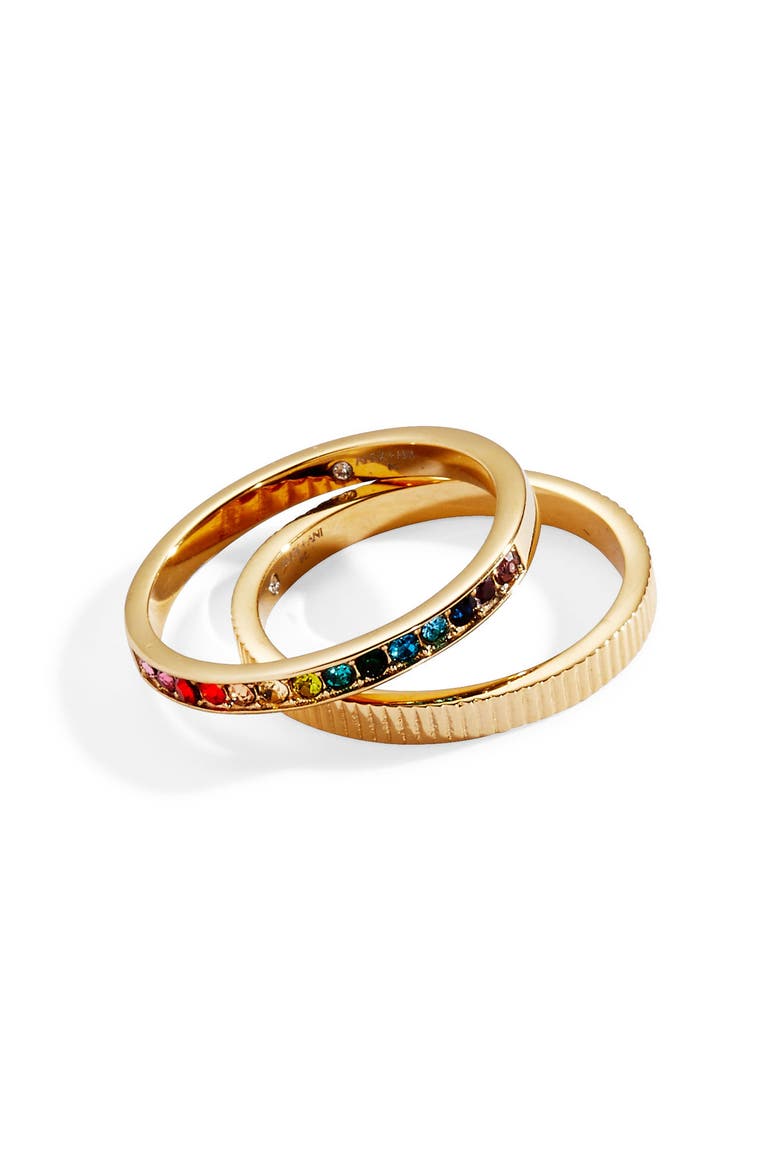 Rainbow Ombre Pave Ring Set, Main, color, Rainbow Ombre