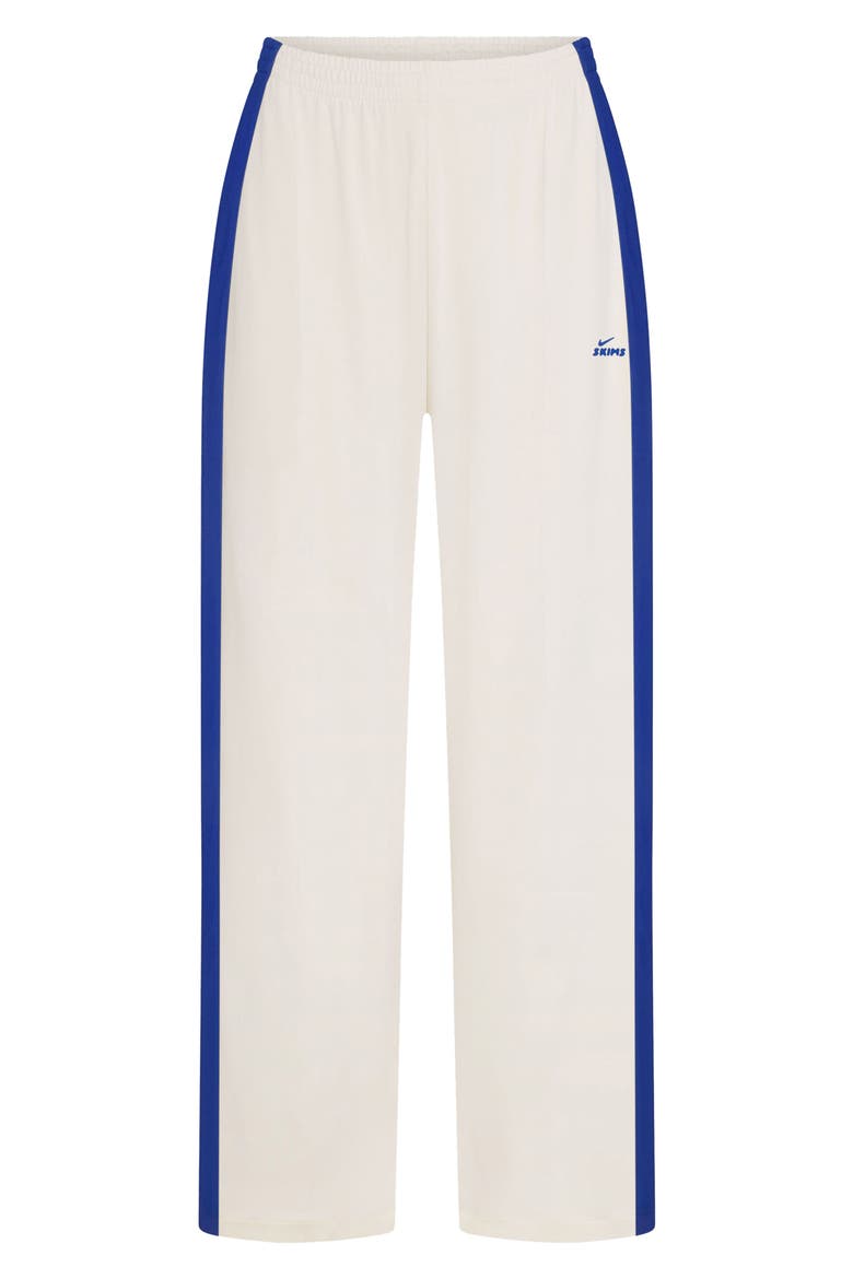 Stretch Knit Wide Leg Pants, Alternate, color, NSKM IVORY/ NSKM COBALT