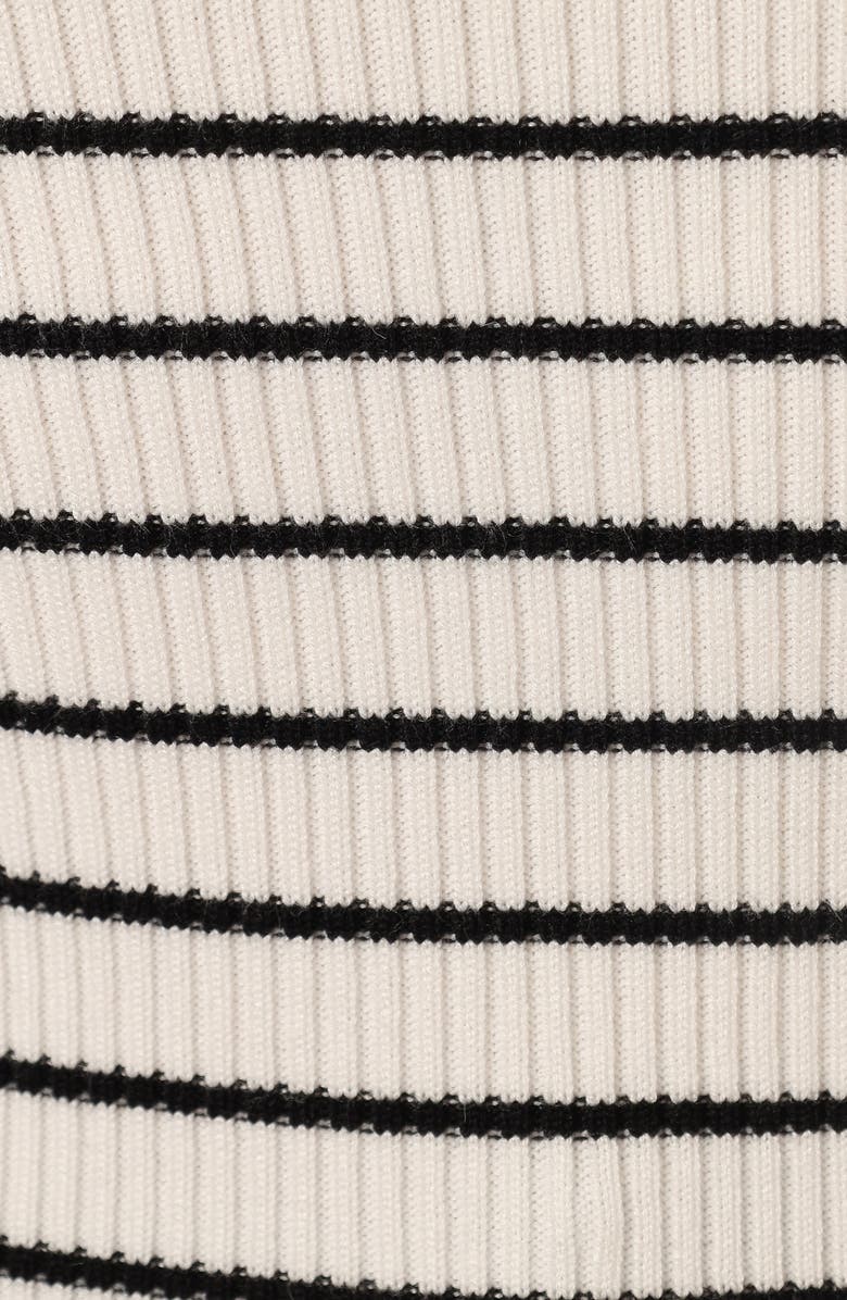 Petal & Pup Kiersten Stripe Ribbed Sweater, Alternate, color, White Black