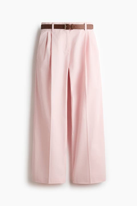 Belted Cotton Chinos