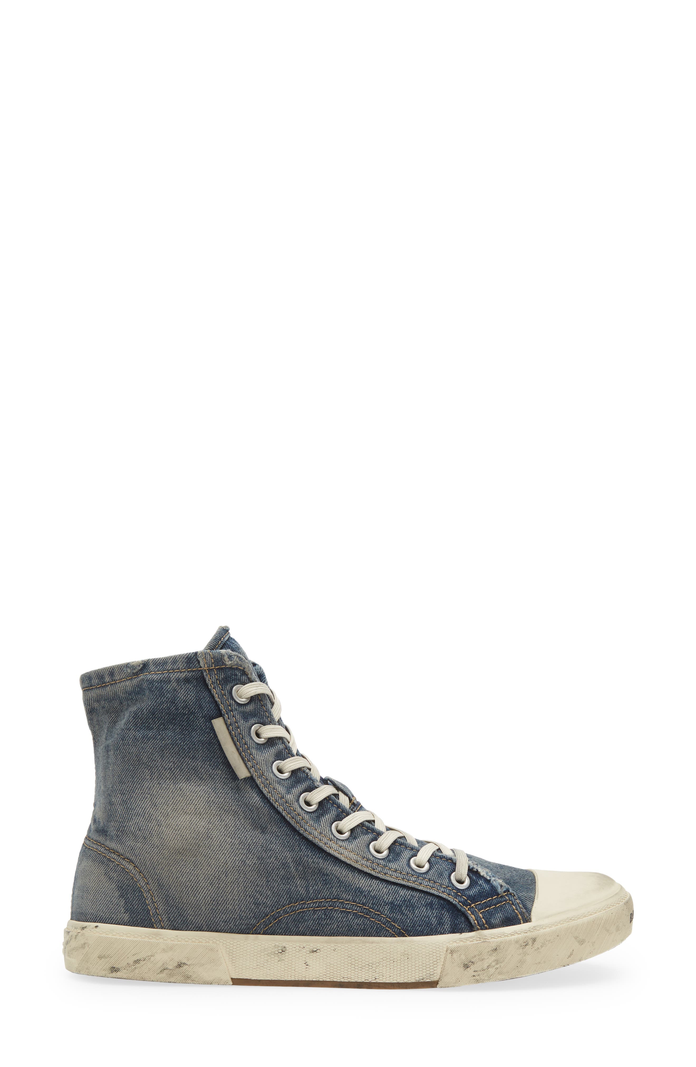 Paris Denim High Top Sneaker, Alternate, color, MID 90S BLUE
