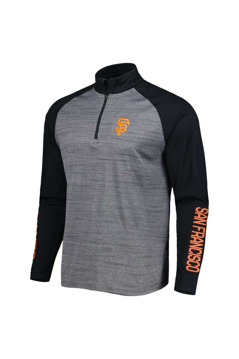 Men's Levelwear Heather Gray San Francisco Giants Vandal Raglan Quarter-Zip Top, Alternate, color, Heather Gray