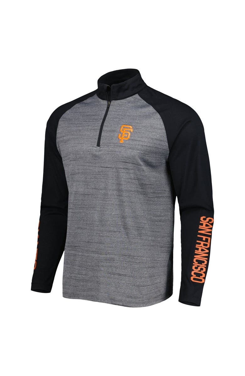 LEVELWEAR Men's Levelwear Heather Gray San Francisco Giants Vandal Raglan Quarter-Zip Top, Alternate, color, Heather Gray