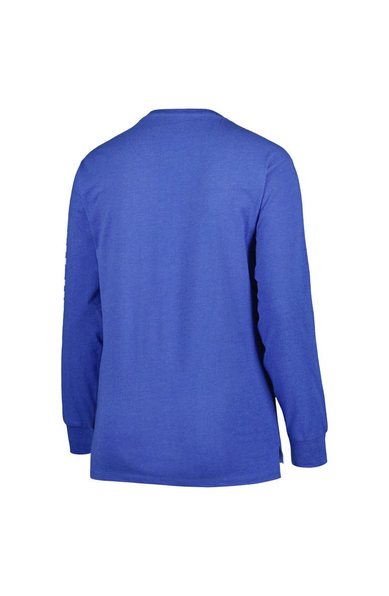 PRESSBOX Women's Pressbox Royal Kentucky Wildcats Plus Size Canyon Two-Hit Long Sleeve T-Shirt, Alternate, color,