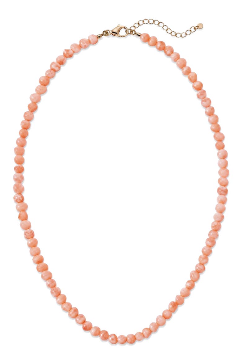 Sunset Reef Beaded Necklace, Main, color, GOLD/ CORAL