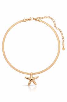 Mermaid Cove Smooth Starfish Pendant Necklace
