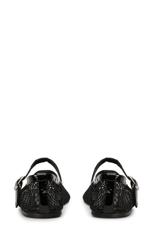 Shop Tony Bianco Mia Mary Jane Flat In Black Mesh/patent