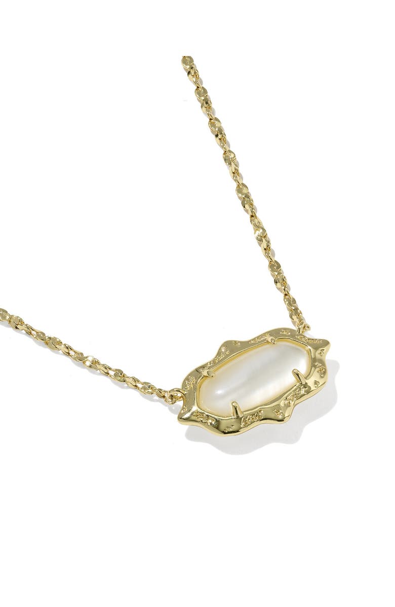 Kendra Scott Elisa Scallop Pendant Necklace, Alternate, color, Gold Natural Mother Of Pearl