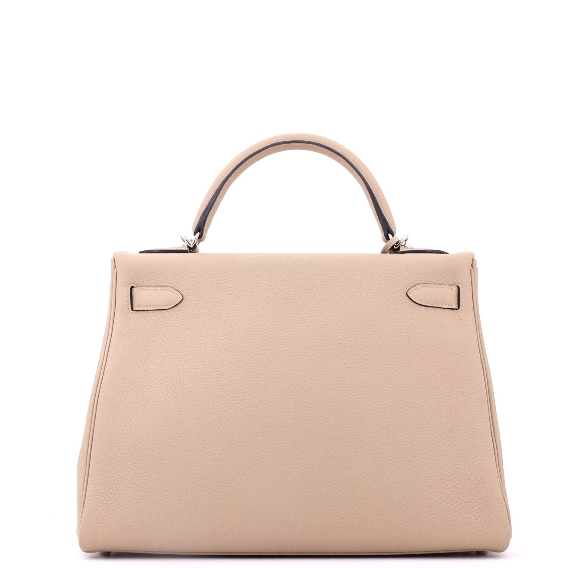 Pre-Owned Hermes Kelly Handbag Light Togo with Palladium Hardware 32, Alternate, color, Trench