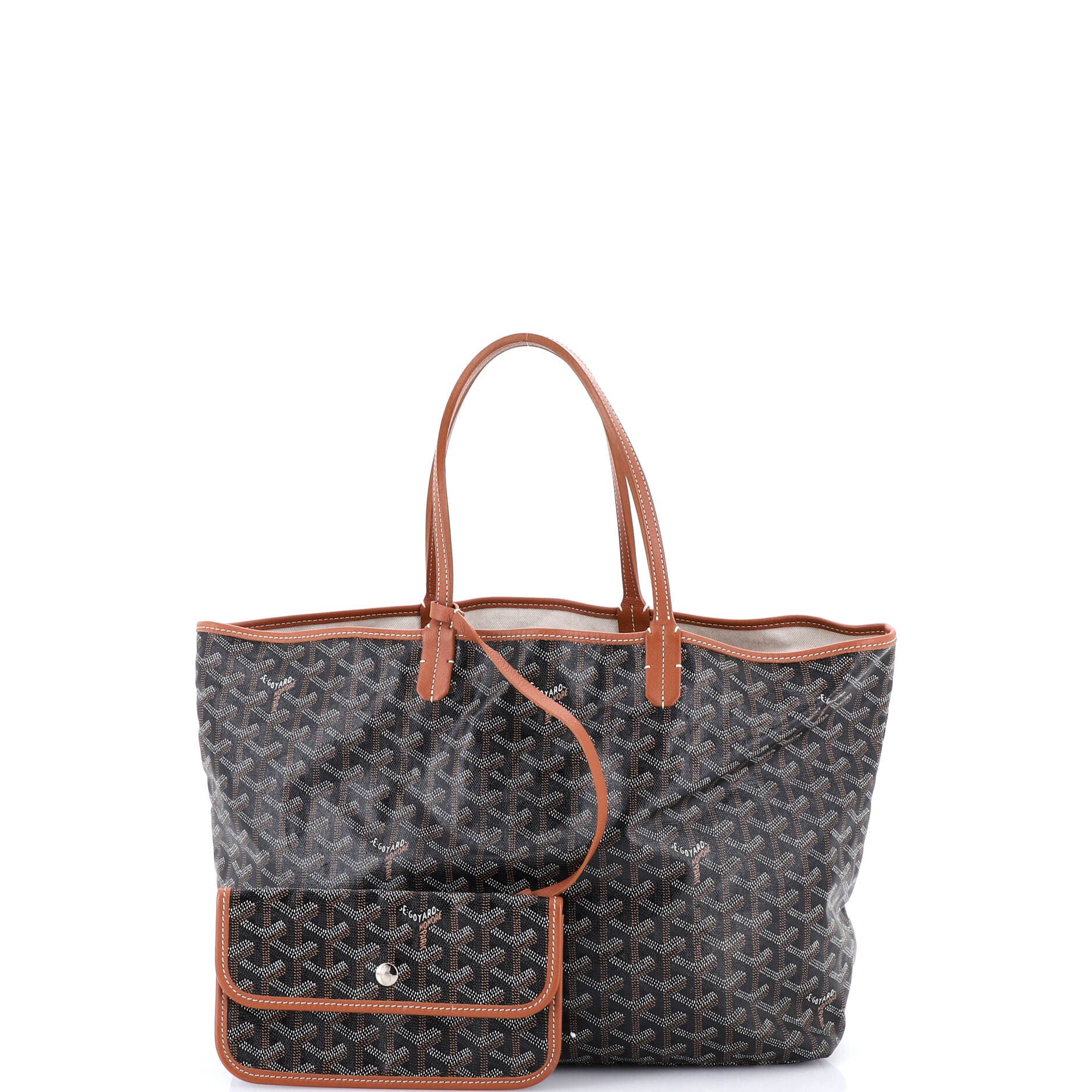 Pre-Owned Goyard Saint Louis Tote Coated Canvas PM, Alternate, color, Black