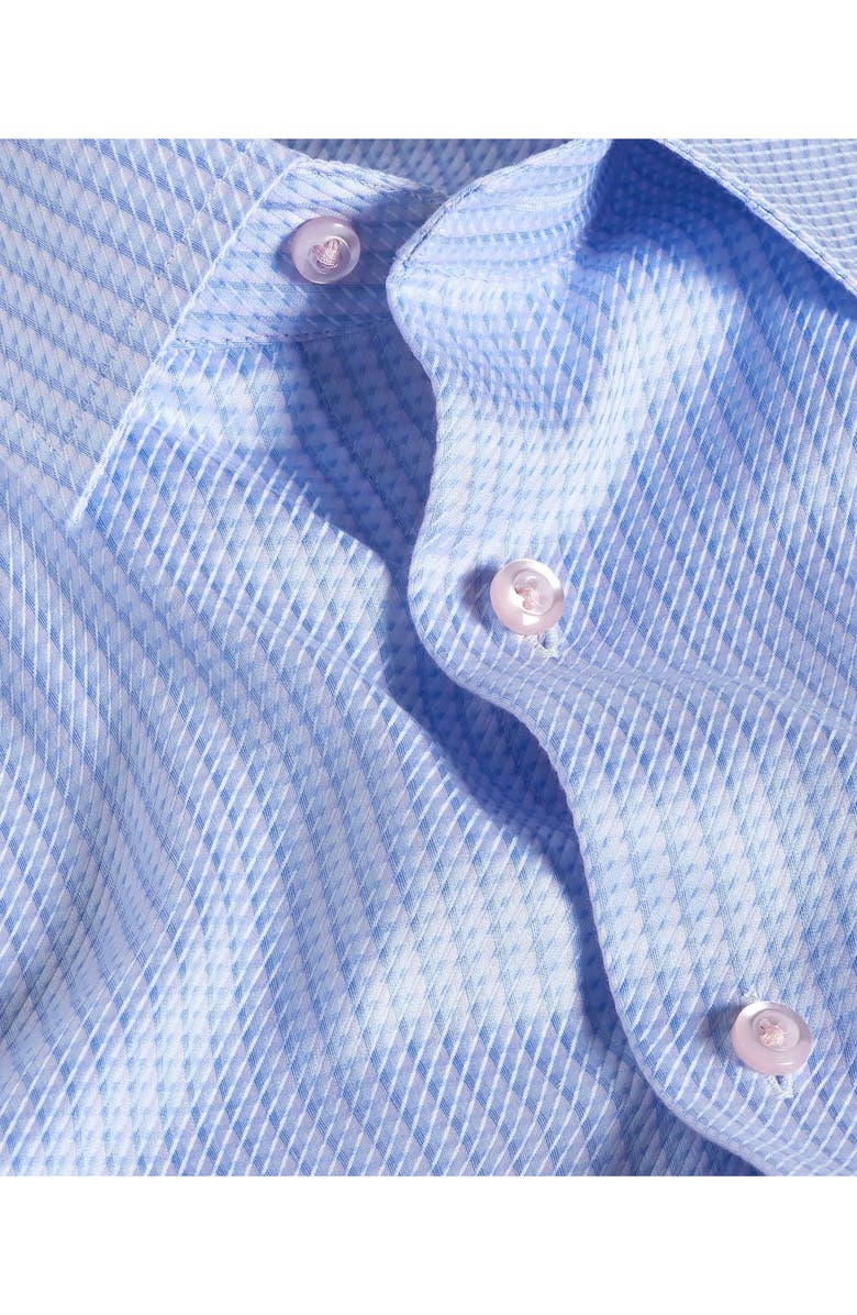 David Donahue Trim Fit Cotton Twill Dress Shirt, Alternate, color, Sky/ Lilac