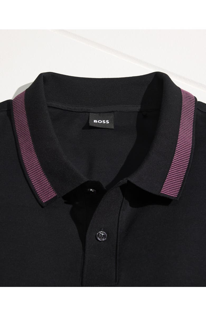 BOSS Big & Tall Phillipson 199 Polo Shirt, Alternate, color, Black