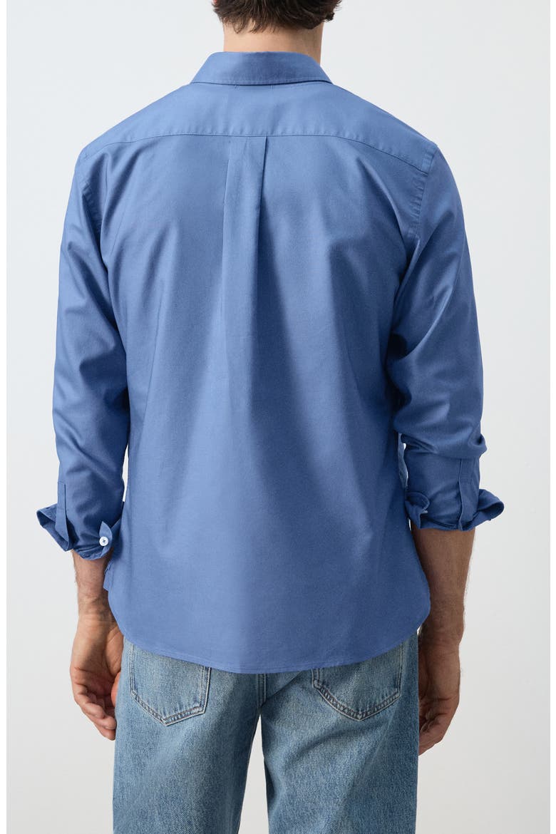 Regular Fit Oxford Button-Down Shirt, Alternate, color, INK BLUE