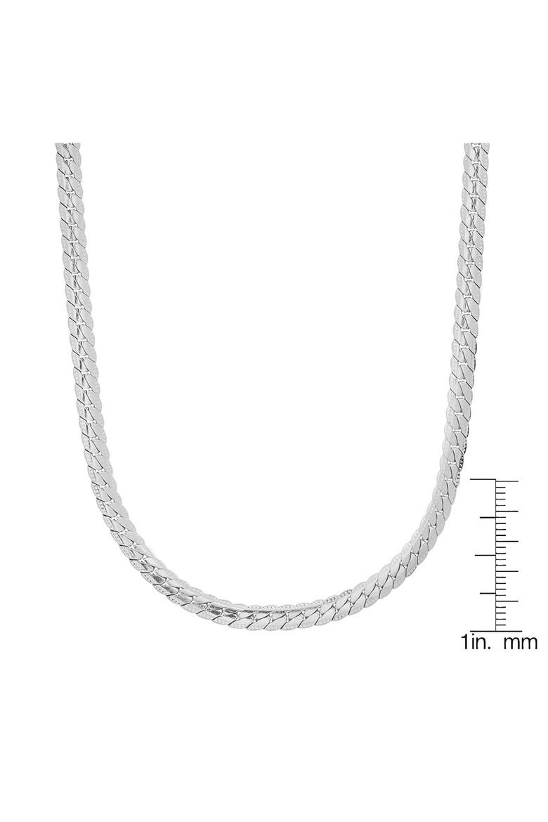 Men's Stainless Steel Curb Chain Necklace, Alternate, color, SILVER