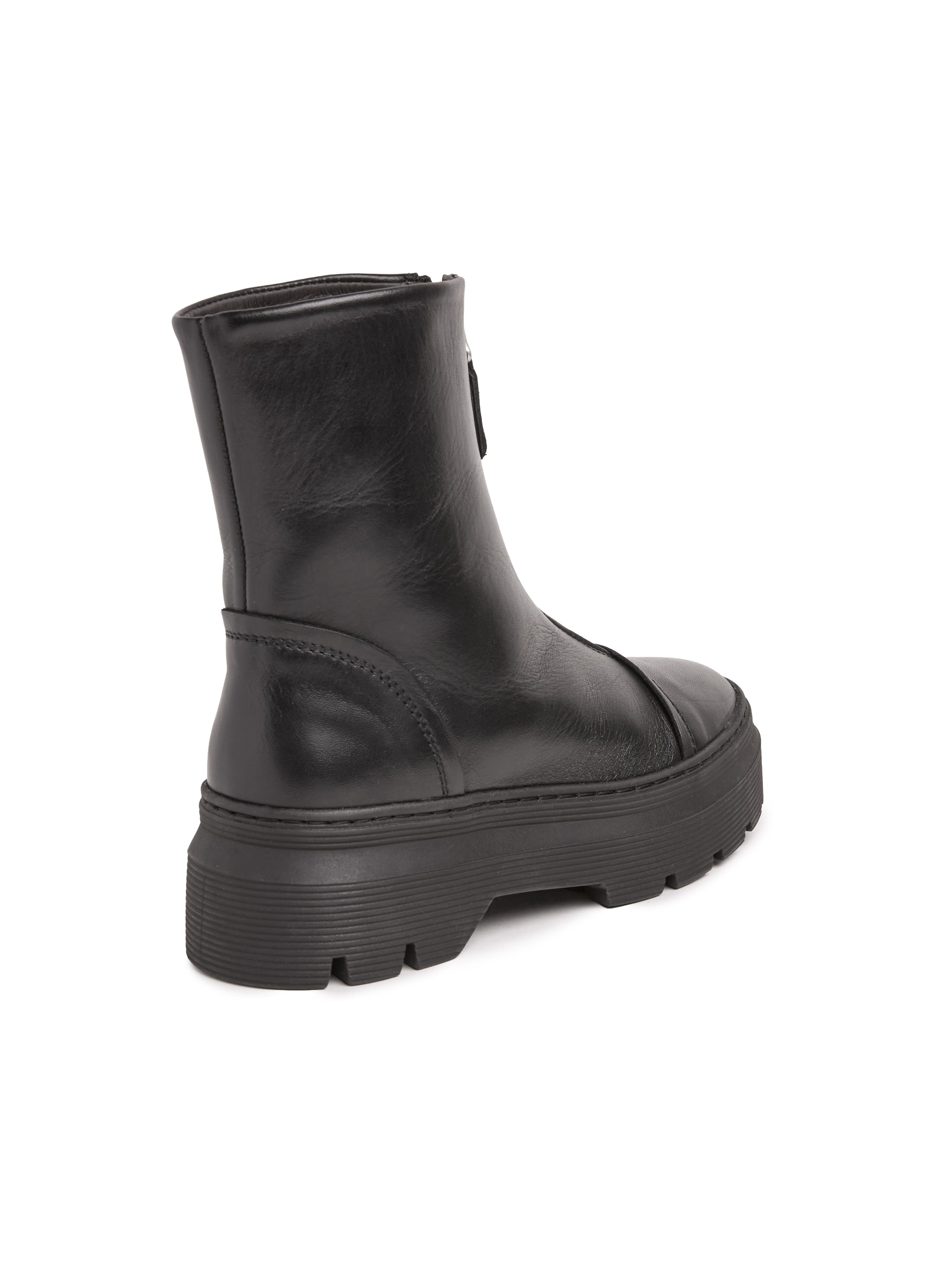 Front Zip Boots, Alternate, color, Black