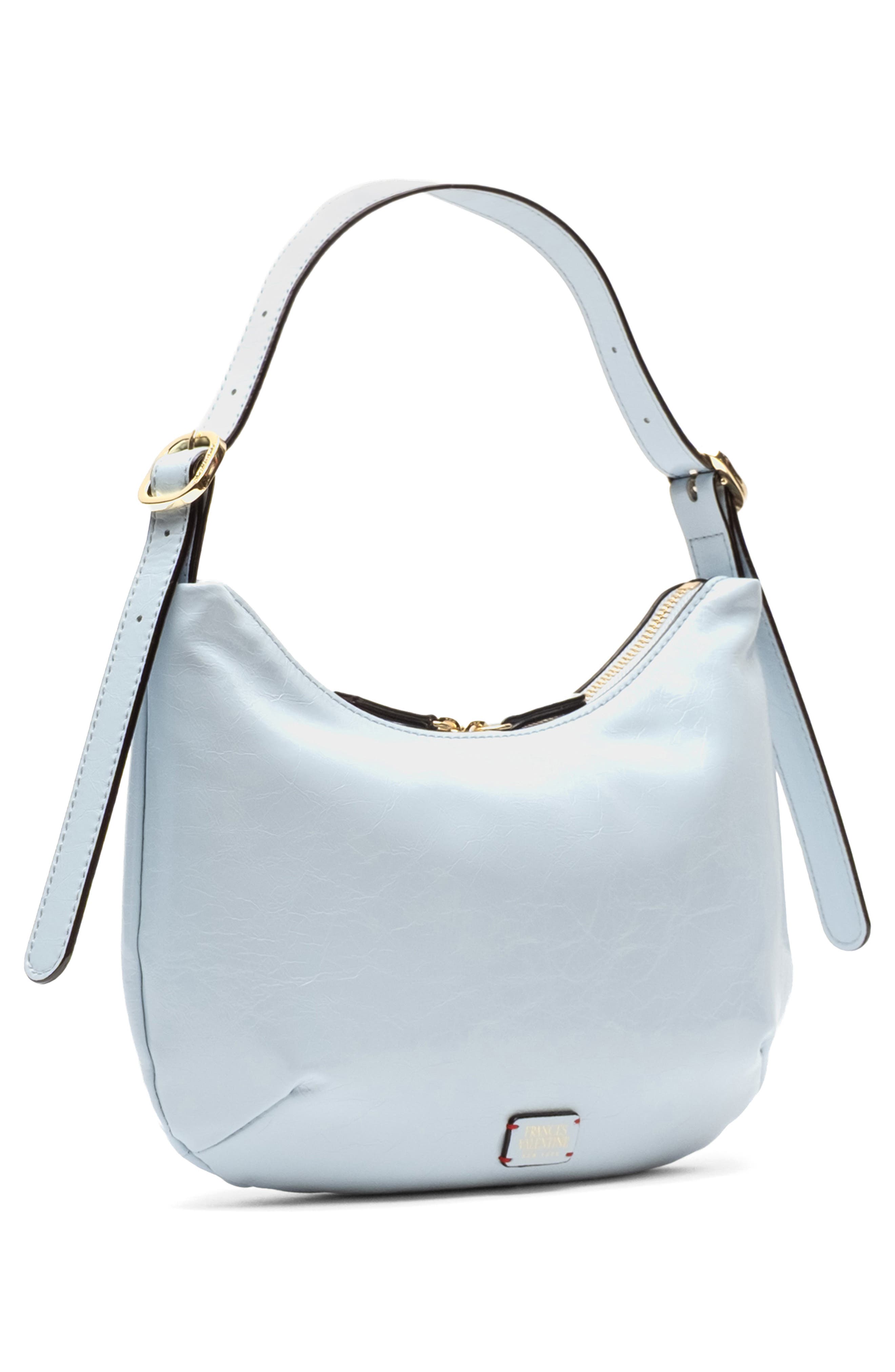 Starr Crinkled Leather Hobo Bag, Alternate, color, LIGHT BLUE