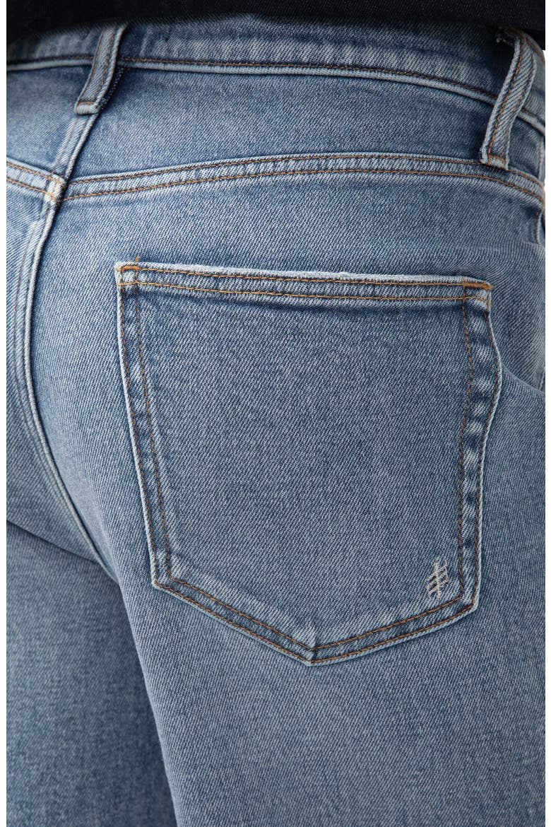 Be Easy High Waist Long Denim Shorts, Alternate, color, VISTA