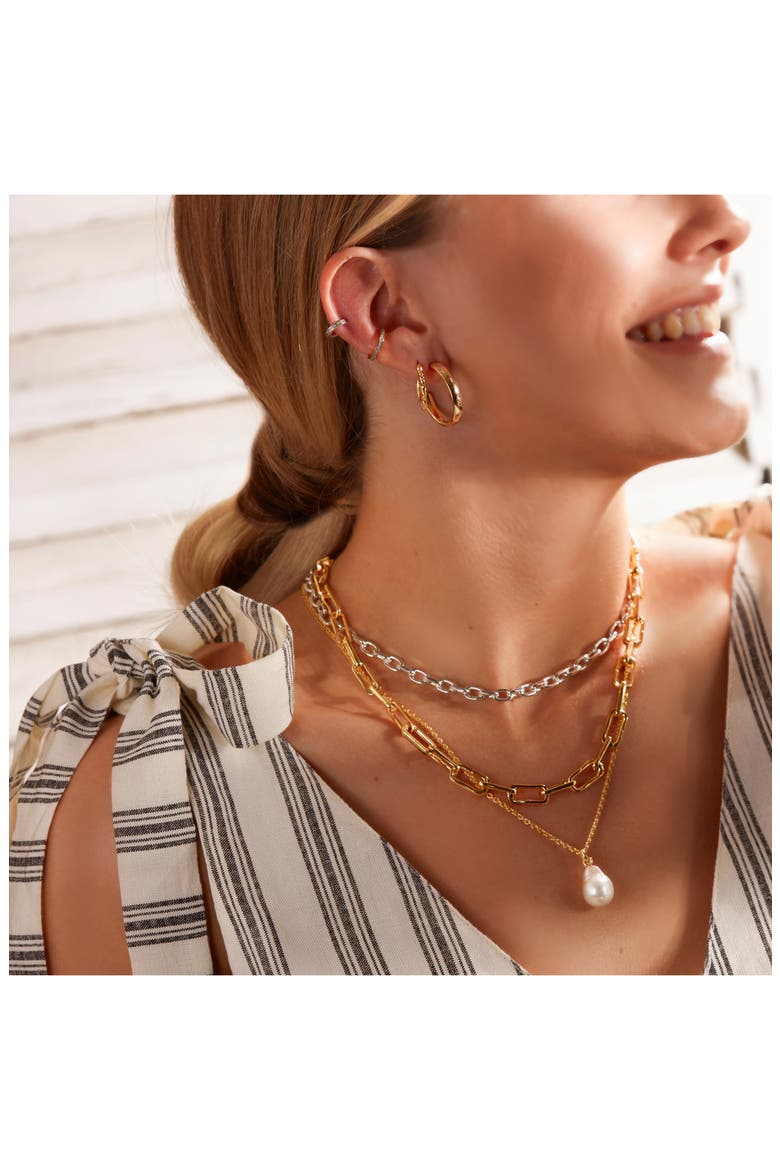 Alta Capture Mini Link Necklace, Alternate, color, SILVER