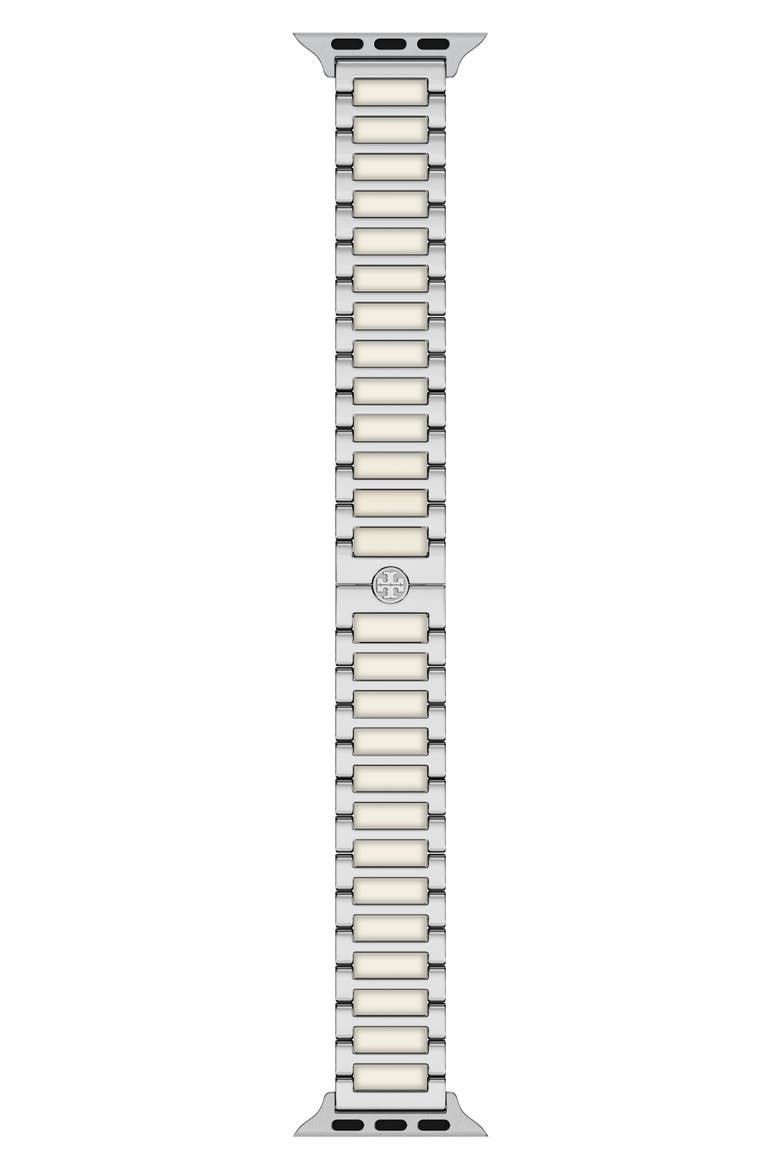 The Kira 18mm Apple Watch® Bracelet Watchband, Main, color, IVORY/ SILVER