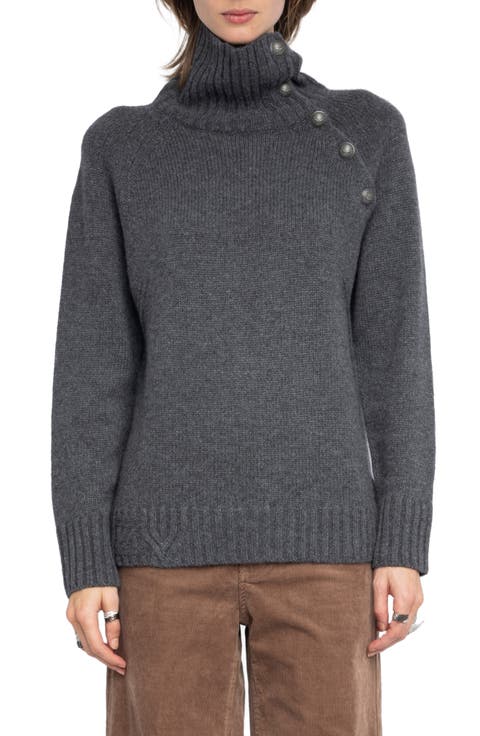 Mora Mock Neck Cashmere Sweater