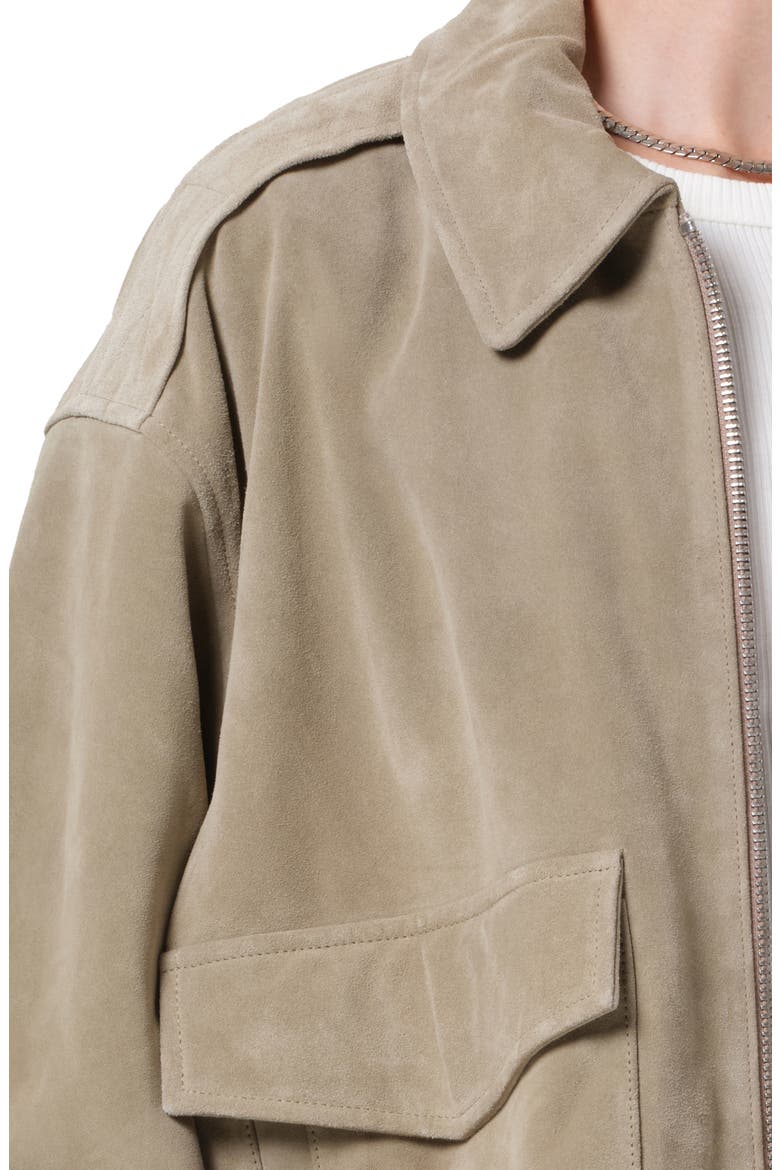 Vivienne Suede Jacket, Alternate, color, DEEP OLIVE