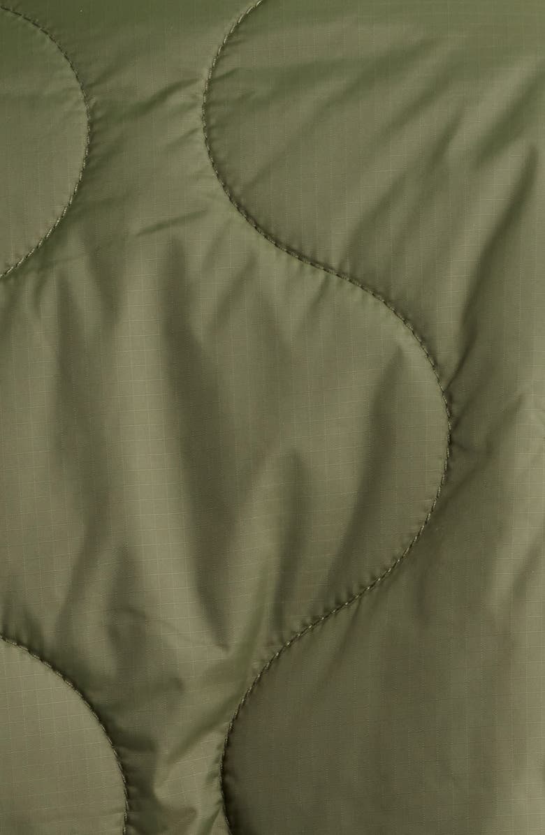 Schott NYC Dumbbell Quilted MA-1 Ripstop Nylon Bomber Jacket, Alternate, color, Olive