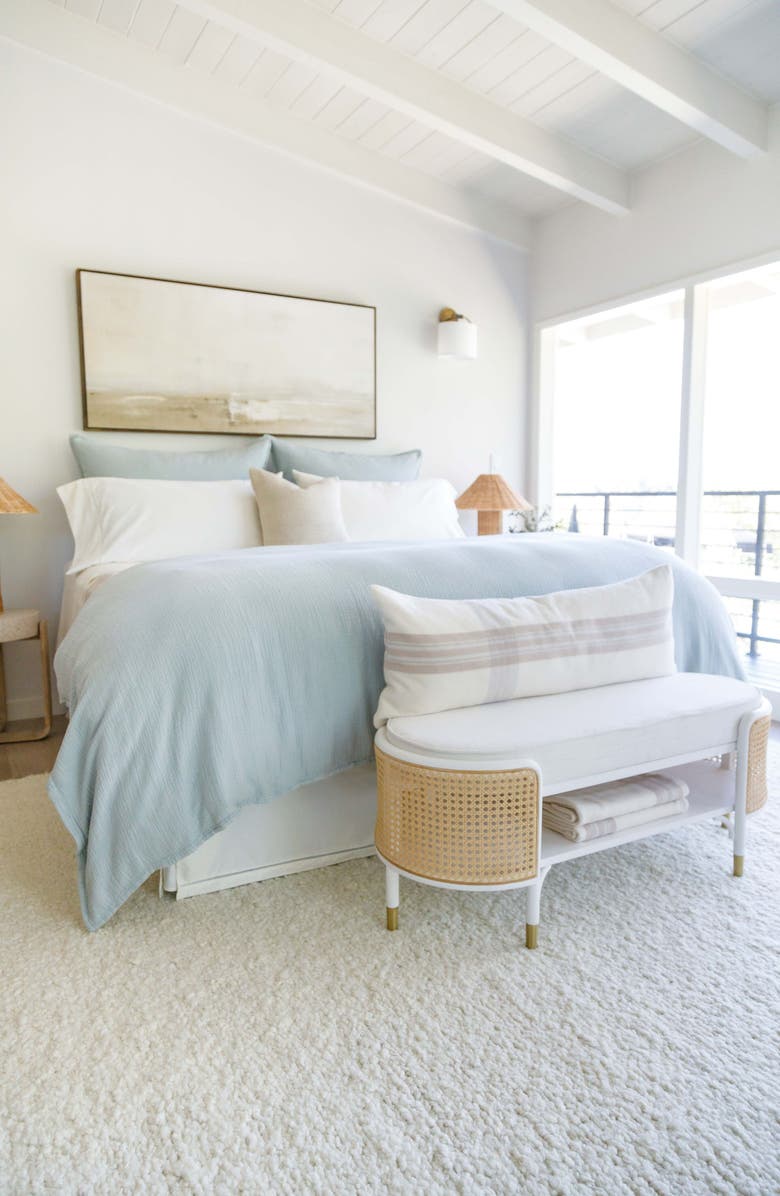 Pom Pom at Home Geneva Bed Blanket, Alternate, color, Ivory/ Taupe