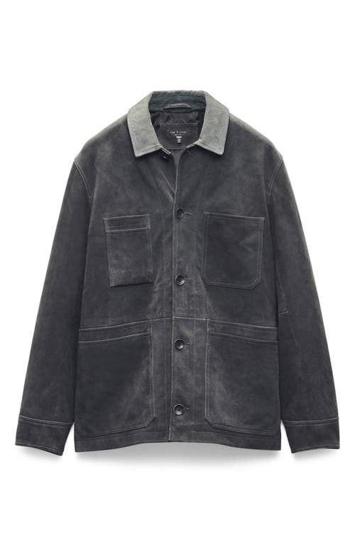Rag & Bone Graham Suede Chore Jacket In Gray