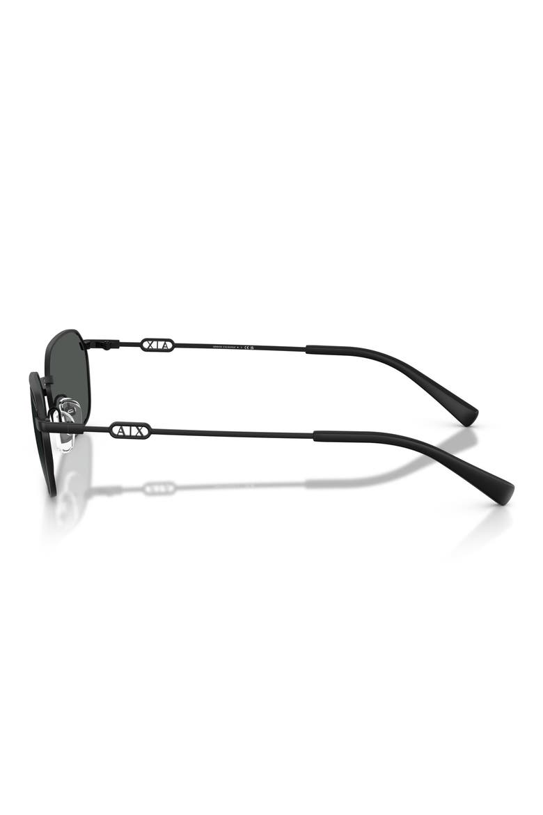 54mm Irregular Sunglasses, Alternate, color, MATTE BLACK / DARK GREY