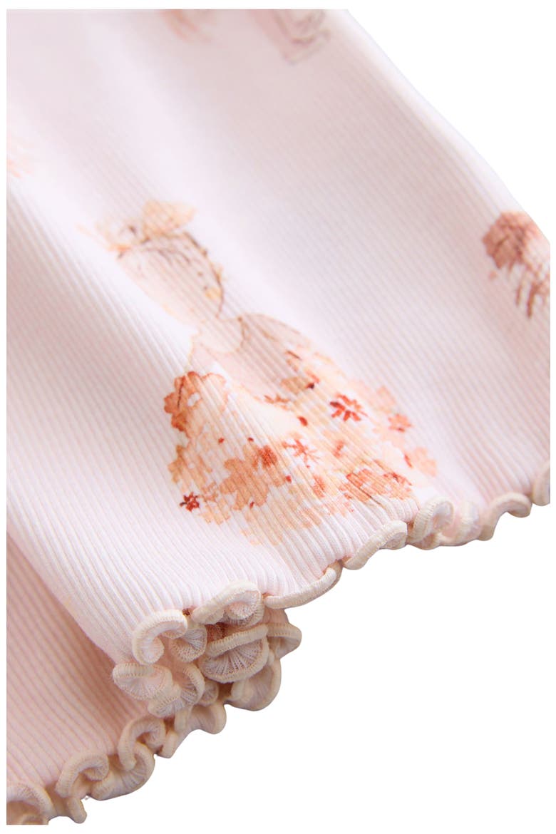 Kids' Ballerina Print Rib Dress, Alternate, color, PINK