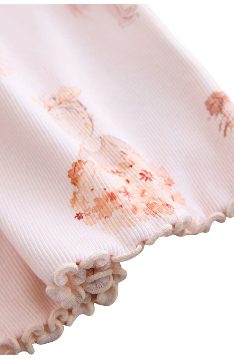 NEXT Kids' Ballerina Print Rib Dress, Alternate, color, Pink