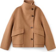 MANGO Basquiat Funnel Neck Coat