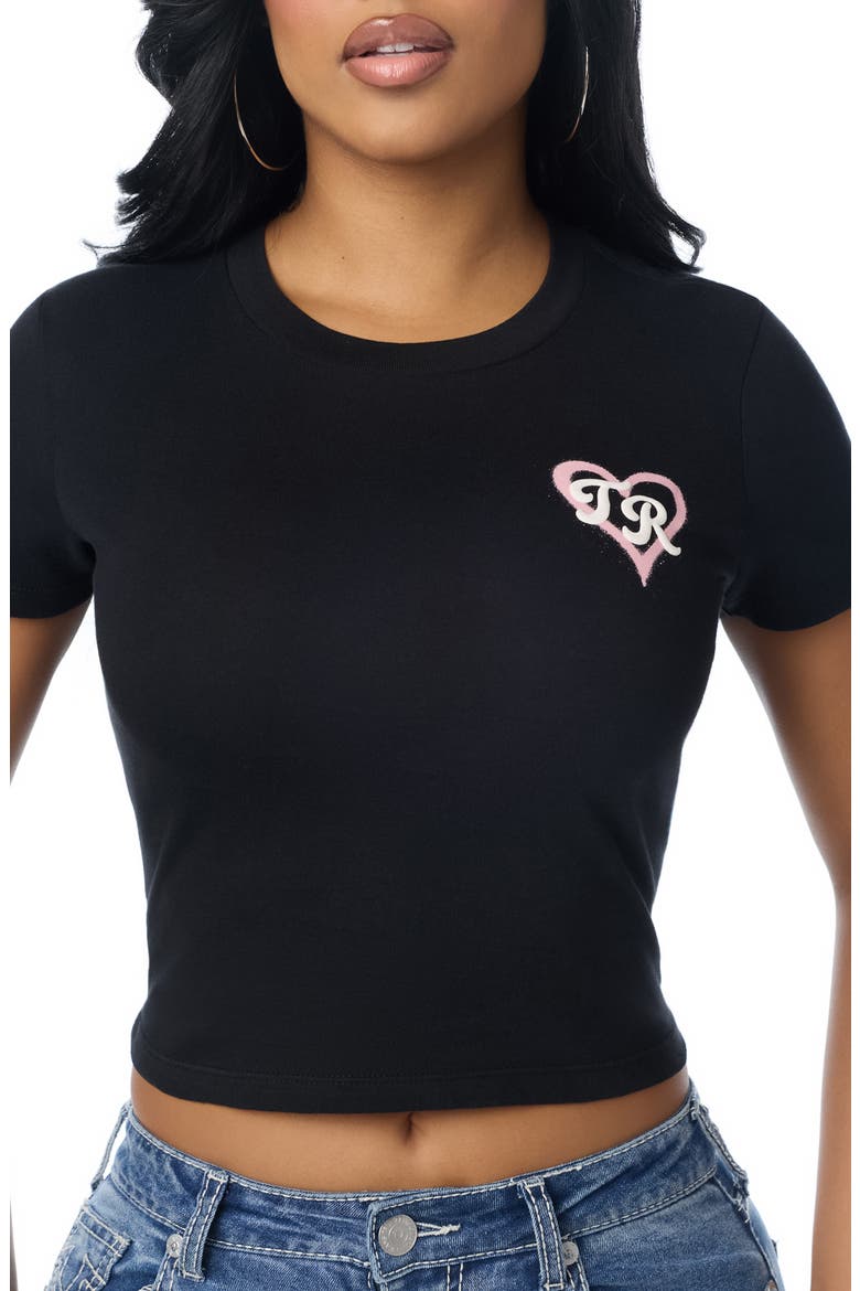 True Love Graphic Baby T-Shirt, Alternate, color, JET BLACK