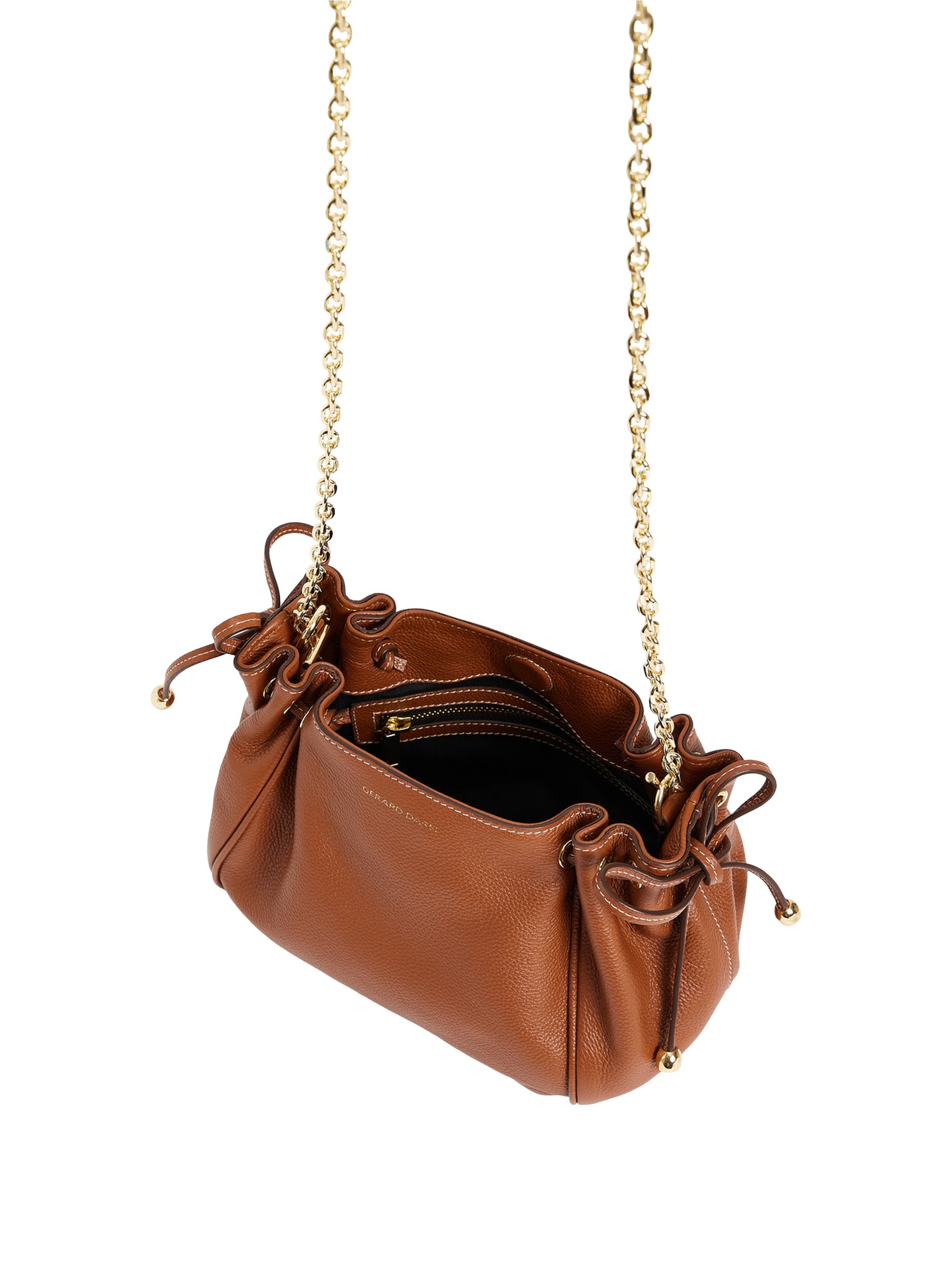 GERARD DAREL Le Mini 24 Shoulder Drawstring Pouch Bag, Alternate, color, Tan